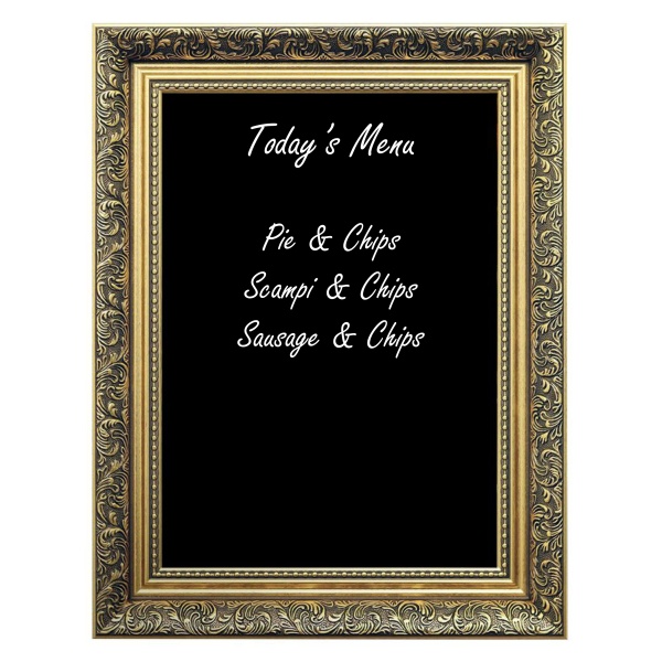 Gold Framed Chalkboard Free Standing A4